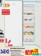 SEG DD 6196 6 ÇEKMECELİ DERİN DONDURUCU